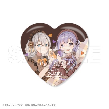 結月ゆかり 紲星あかり ハート缶バッジ melty gift - メルカリ